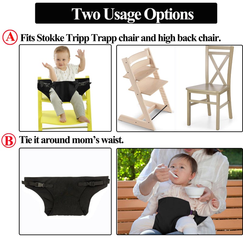 MISSEIAR Baby Harness Seat for High Chair, Portable Feeding Seat Belt with Strap Toddler Safety Seat Belt Foldable Baby Booster Harness Belt for Restaurant Shopping Cart Travel - Image 2
